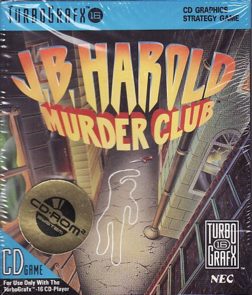 J.B. Harold Murder Club box art for TurboGrafx CD
